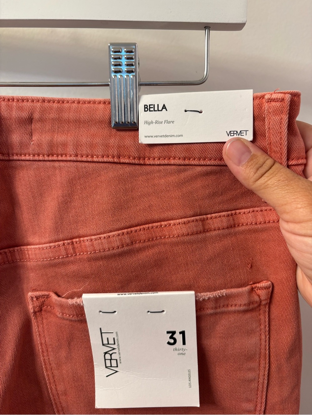 Vervet BELLA High-Rise Flare Size 31 NWT/SEE COLOR/Mineral Red - Picture 8 of 10